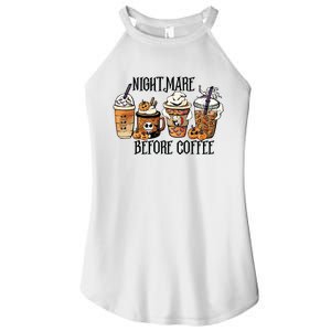 Nightmare Before Coffee Pumpkin Spice Halloween Costume Women's Perfect Tri Rocker Tank