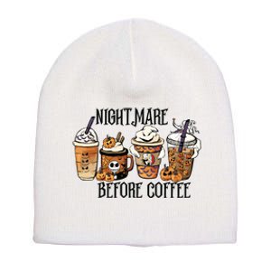 Nightmare Before Coffee Pumpkin Spice Halloween Costume Short Acrylic Beanie