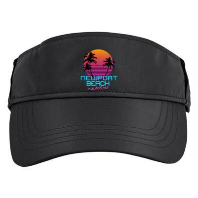 Newport Beach California Retro 80s Meaningful Gift Adult Drive Performance Visor