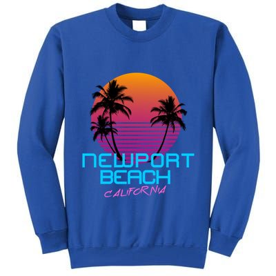 Newport Beach California Retro 80s Meaningful Gift Tall Sweatshirt