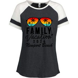 Newport Beach California Family Vacation 2024 Gift Enza Ladies Jersey Colorblock Tee