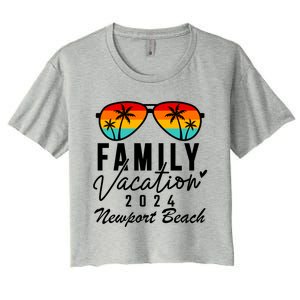 Newport Beach California Family Vacation 2024 Gift Women's Crop Top Tee