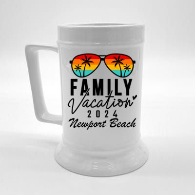 Newport Beach California Family Vacation 2024 Gift Beer Stein