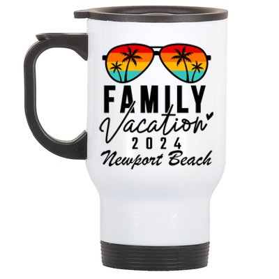 Newport Beach California Family Vacation 2024 Gift Stainless Steel Travel Mug