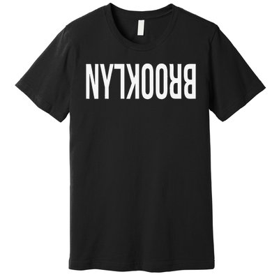 NY Brooklyn Creative Flip Design For New York Fans Funny Premium T-Shirt