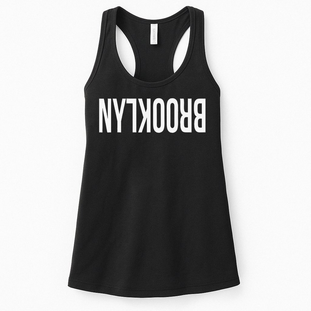 NY Brooklyn Creative Flip Design For New York Fans Funny Womens Tank Top