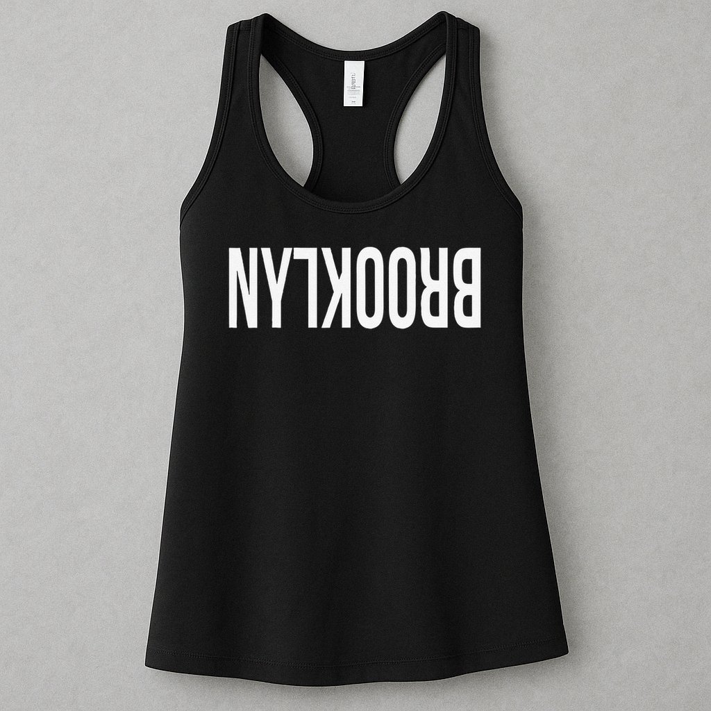NY Brooklyn Creative Flip Design For New York Fans Funny Womens Tank Top
