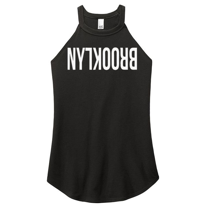 NY Brooklyn Creative Flip Design For New York Fans Funny Women's Perfect Tri Rocker Tank