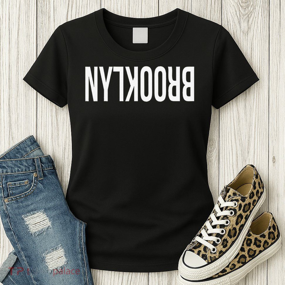 NY Brooklyn Creative Flip Design For New York Fans Funny Womens T-Shirt