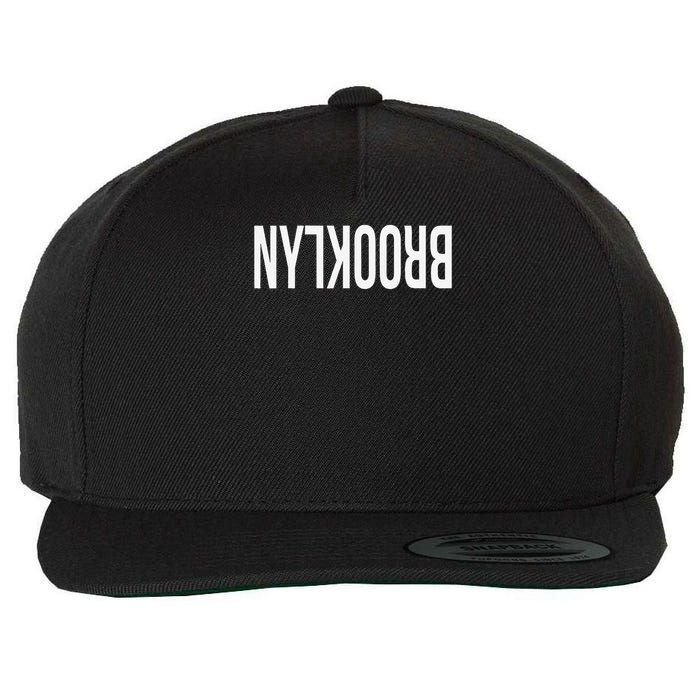 NY Brooklyn Creative Flip Design For New York Fans Funny Wool Snapback Cap