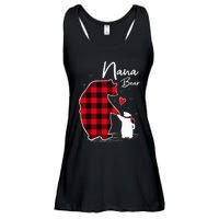 Nana Bear Christmas Pajama Woman Red Plaid Grandma Ladies Essential Flowy Tank