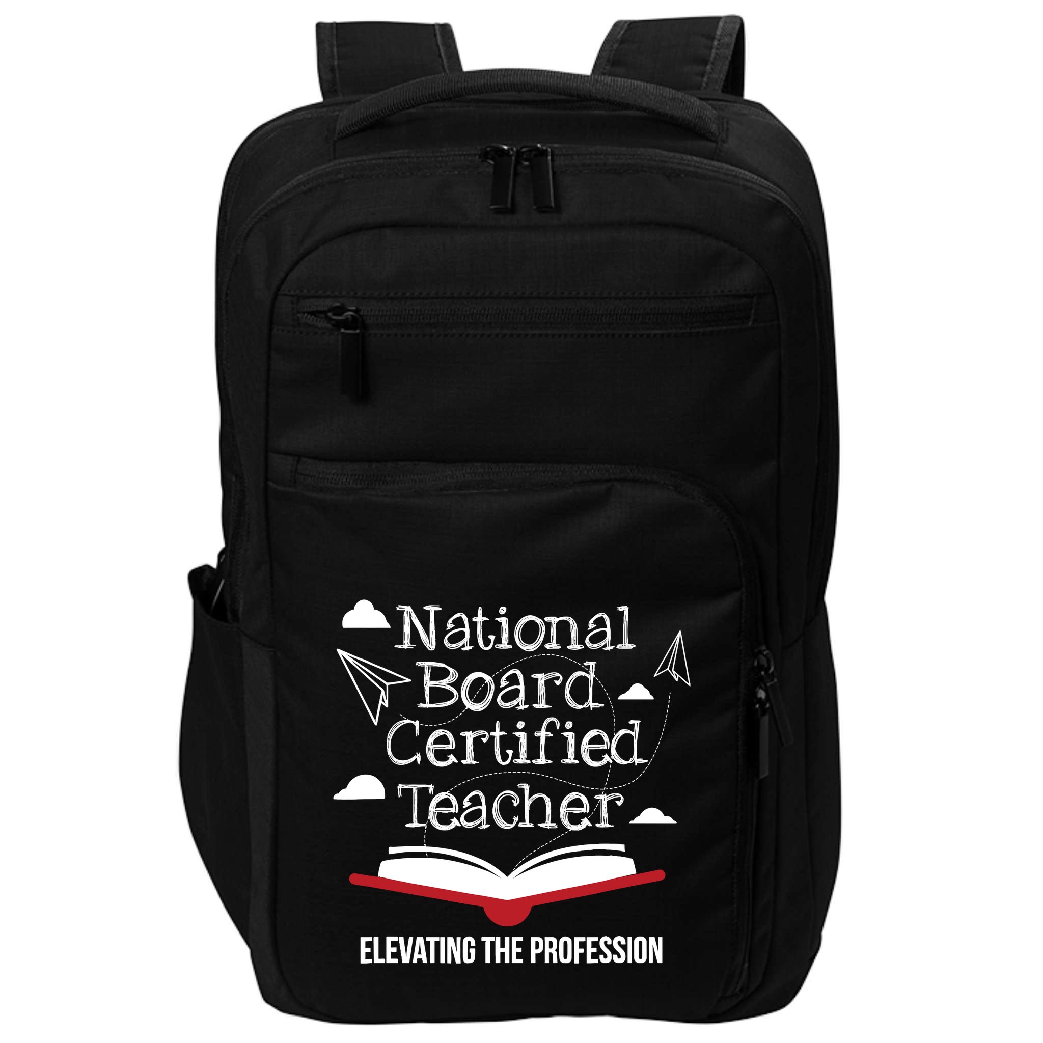National Board Certified Teacher Open Book Airplane Impact Tech Backpack