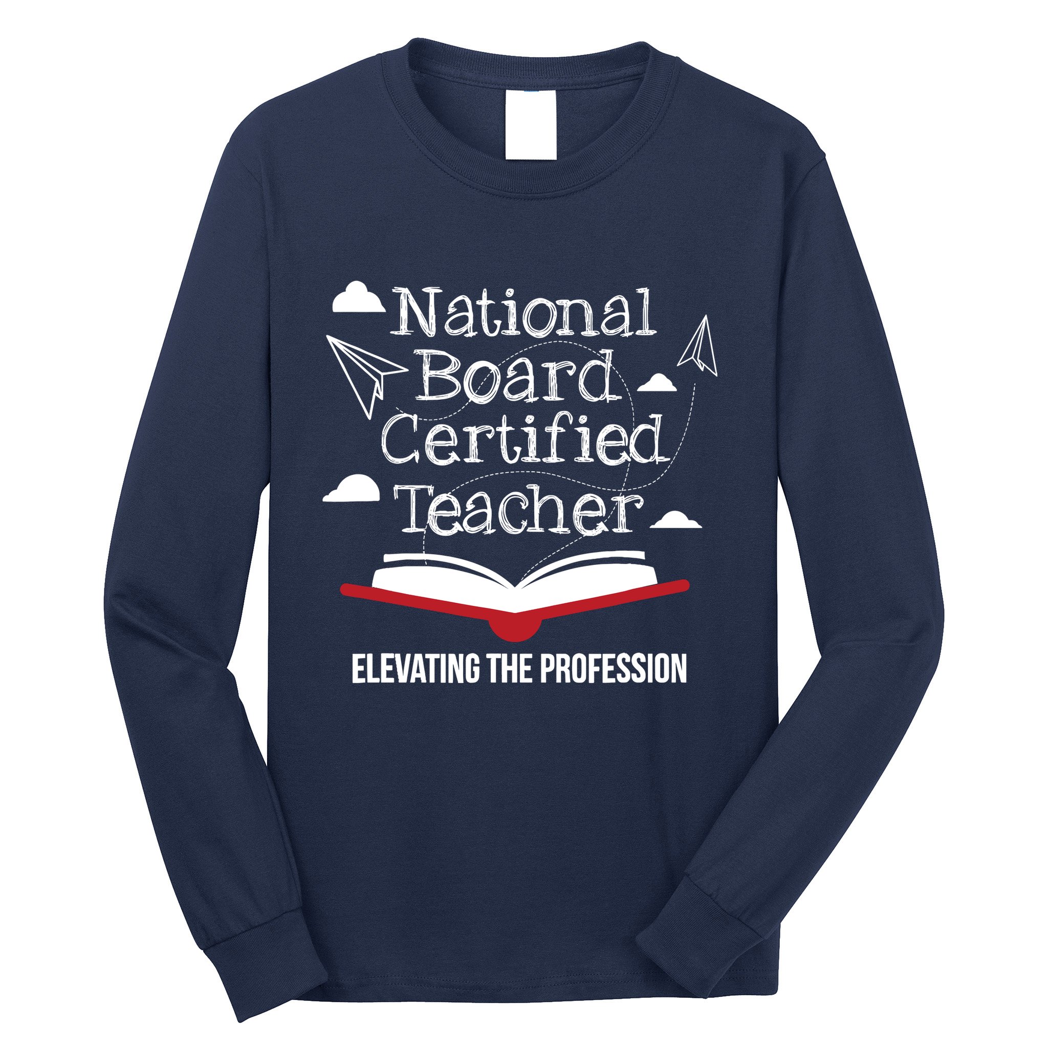 National Board Certified Teacher Open Book Airplane Long Sleeve Shirt