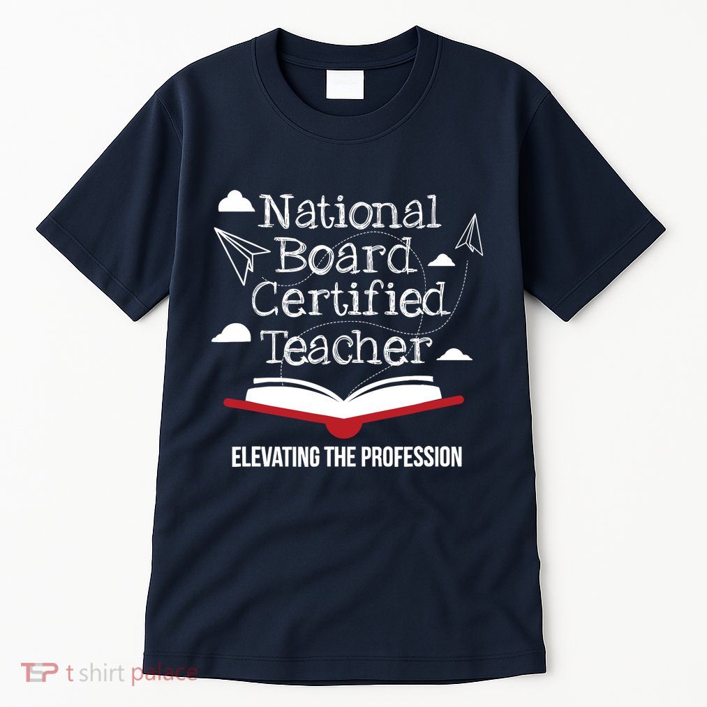 National Board Certified Teacher Open Book Airplane Tall T-Shirt