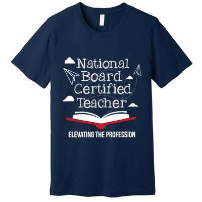 National Board Certified Teacher Open Book Airplane Premium T-Shirt