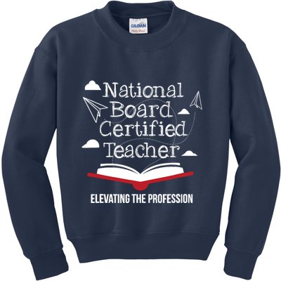 National Board Certified Teacher Open Book Airplane Kids Sweatshirt