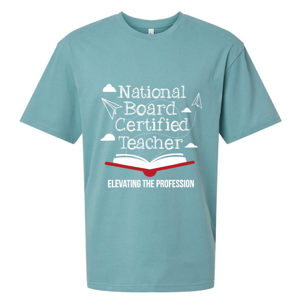 National Board Certified Teacher Open Book Airplane Sueded Cloud Jersey T-Shirt
