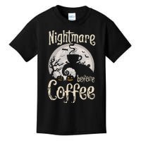 Nightmare Before Coffee Halloween Spooky Coffee Lovers Kids T-Shirt