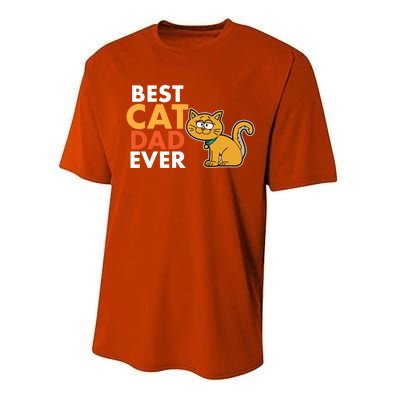 Novelty Best Cat Dad Ever Cat Lover Cute Gift Performance Sprint T-Shirt