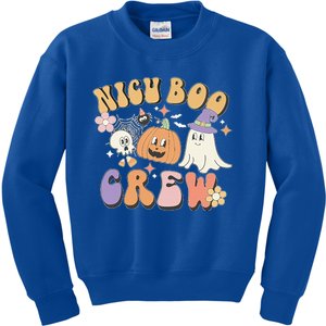 Nicu Boo Crew Ghost Pumpkin Costume NICU Nurse Halloween Kids Sweatshirt