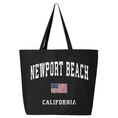 Newport Beach California Ca Vintage American Flag Sports 25L Jumbo Tote