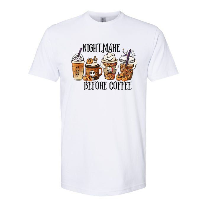 Nightmare Before Coffee Pumpkin Spice Halloween Costume Softstyle CVC T-Shirt