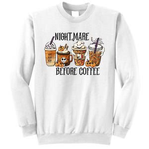 Nightmare Before Coffee Pumpkin Spice Halloween Costume Sweatshirt