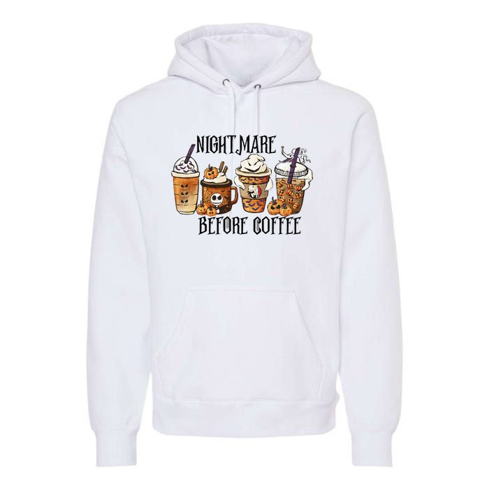 Nightmare Before Coffee Pumpkin Spice Halloween Costume Premium Hoodie