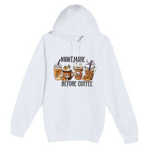 Nightmare Before Coffee Pumpkin Spice Halloween Costume Premium Pullover Hoodie