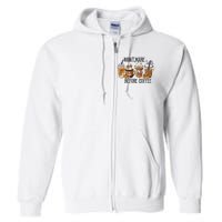 Nightmare Before Coffee Pumpkin Spice Halloween Costume Full Zip Hoodie