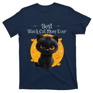 National Black Cat Day Best Black Cat Mom Ever Kitty Kitten T-Shirt