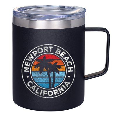 Newport Beach California 12oz Stainless Steel Coffee Mug