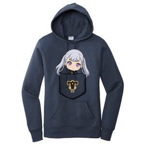 Noelle Black Clover Relaxed Fit Women's Pullover Hoodie