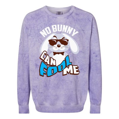 No Bunny Can Fool Me Happy Easter Cute Gift Colorblast Crewneck Sweatshirt