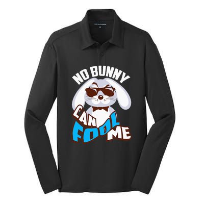 No Bunny Can Fool Me Happy Easter Cute Gift Silk Touch Performance Long Sleeve Polo