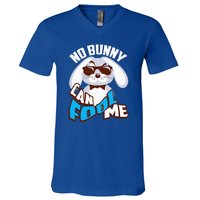 No Bunny Can Fool Me Happy Easter Cute Gift V-Neck T-Shirt