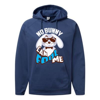 No Bunny Can Fool Me Happy Easter Cute Gift Performance Fleece Hoodie