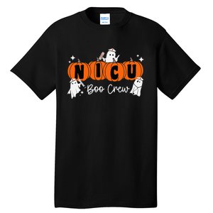 Nicu Boo Crew Ghost Pumpkin Costume Nicu Nurse Halloween Tall T-Shirt