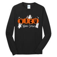 Nicu Boo Crew Ghost Pumpkin Costume Nicu Nurse Halloween Tall Long Sleeve T-Shirt