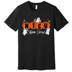 Nicu Boo Crew Ghost Pumpkin Costume Nicu Nurse Halloween Premium T-Shirt