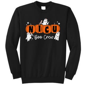 Nicu Boo Crew Ghost Pumpkin Costume Nicu Nurse Halloween Tall Sweatshirt