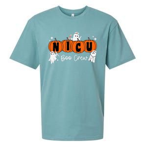 Nicu Boo Crew Ghost Pumpkin Costume Nicu Nurse Halloween Sueded Cloud Jersey T-Shirt