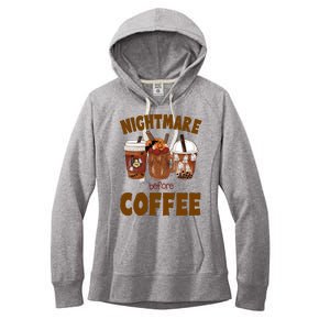 Nightmare Before Coffee Funny Halloween Women's Fleece Hoodie