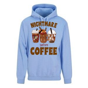 Nightmare Before Coffee Funny Halloween Unisex Surf Hoodie