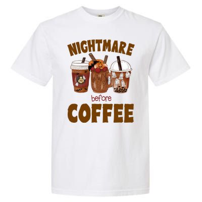 Nightmare Before Coffee Funny Halloween Garment-Dyed Heavyweight T-Shirt