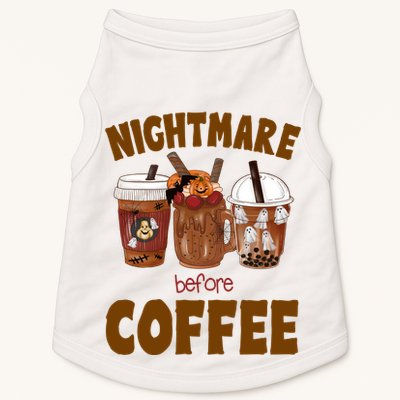 Nightmare Before Coffee Funny Halloween Doggie Tank