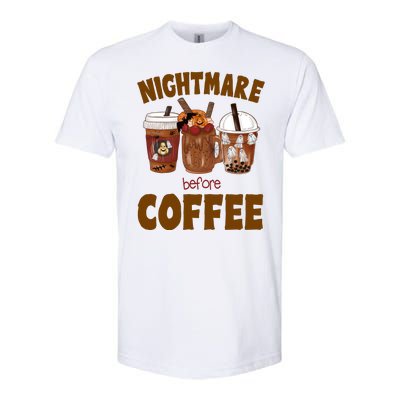 Nightmare Before Coffee Funny Halloween Softstyle® CVC T-Shirt