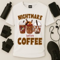 Nightmare Before Coffee Funny Halloween Cooling Performance Crew T-Shirt