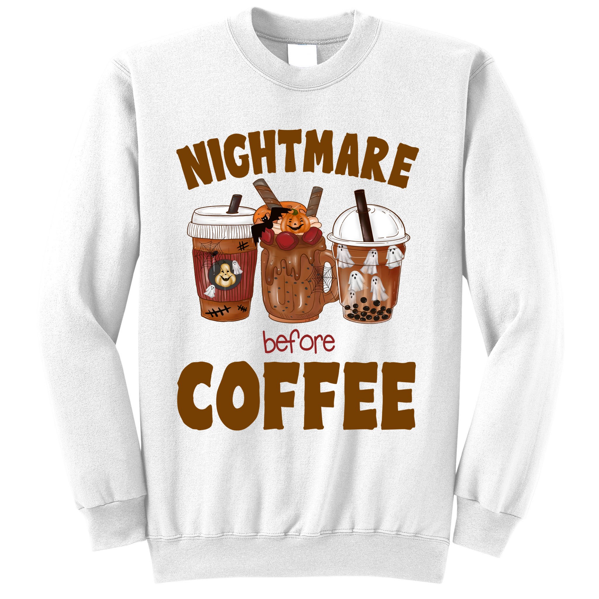 Nightmare Before Coffee Funny Halloween Sweatshirt