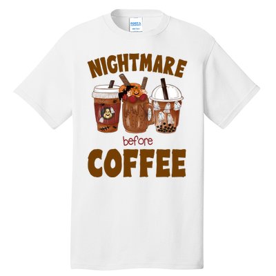 Nightmare Before Coffee Funny Halloween Tall T-Shirt